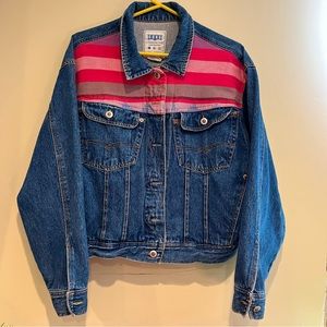 Jean Jacket Southwestern Serape Style Size L